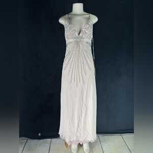Elegant Cream Evening Dress by Mandalay